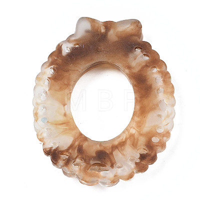 Two Tone Transparent Resin Cabochons CRES-S302-38-1