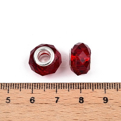 Transparent Glass European Beads GPDL-N004-D14mm-B05-1