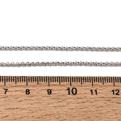 12Pcs 2MM 304 Stainless Steel Rolo Chain Necklaces for Men Women NJEW-H093-12P-1