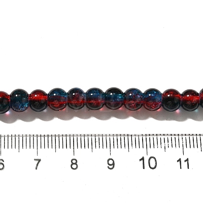 Crackle Glass Beads Strands CCG-C002-6mm-10-1