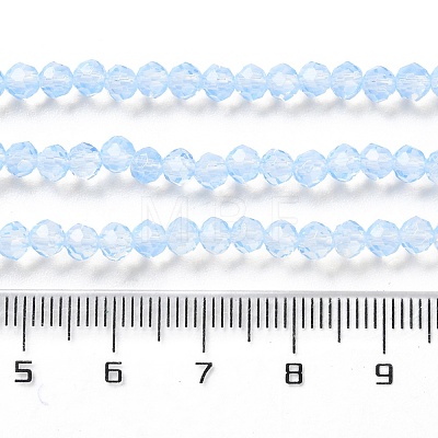 Baking Painted Transparent Glass Beads Strands DGLA-A034-J4MM-D01-1