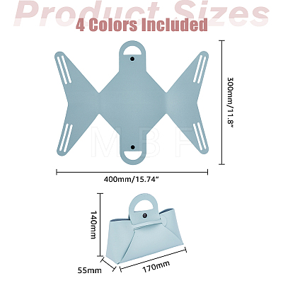 4Pcs 4 Colors Pouch Case Shape PVC Glasses Case AJEW-FH0003-57-1