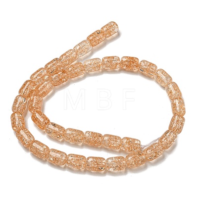 Transparent Crackle Glass Beads Strands GLAA-NH0001-04B-1