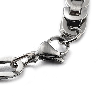 304 Stainless Steel Byzantine Chain Bracelet for Men Women BJEW-Z023-13P-1
