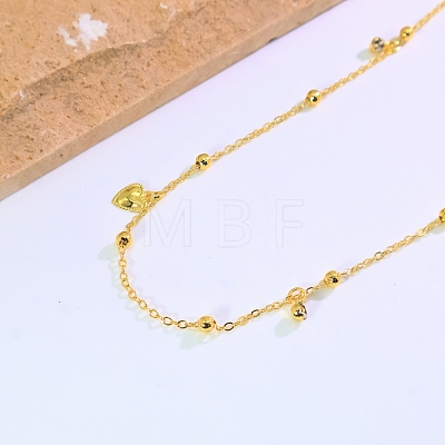 Brass Heart Fringe Satellite Chain Long Necklaces for Women XF0394-3-1