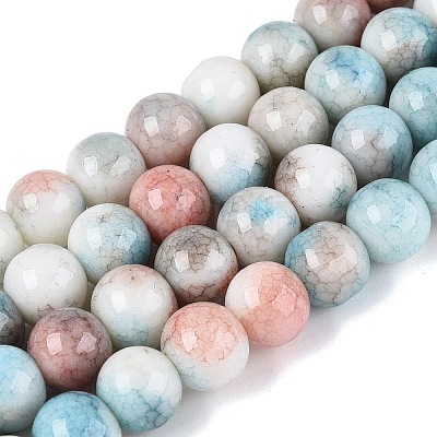 Opaque Ombre Effect Dyed Glass Beads Strands GLAA-Q106-04A-11-1
