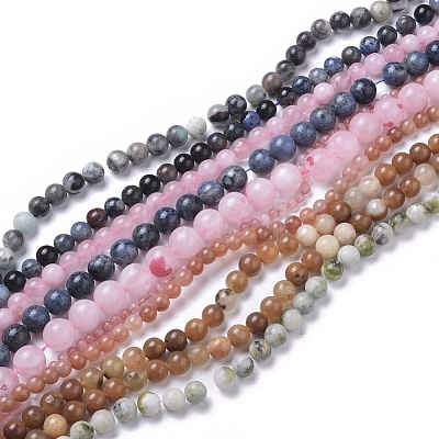 Natural Gemstone Beads Strands G-F591-03-1