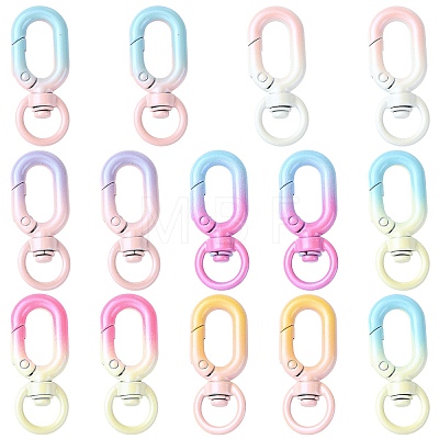 14Pcs 7 Colors Alloy Swivel Clasps FIND-CJZ0001-012-1