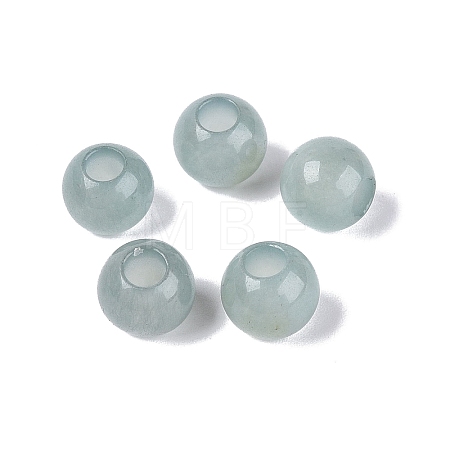 Natural White Jade European Beads G-Q607-01A-07-1
