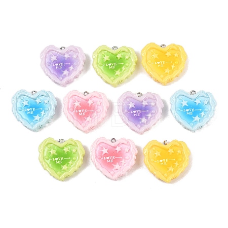 Opaque Resin Imitation Food Pendants RESI-P049-05P-M-1