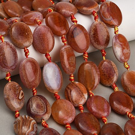 Natural Fire Crackle Agate Beads Strands GG-CBAE0EB-03A-1
