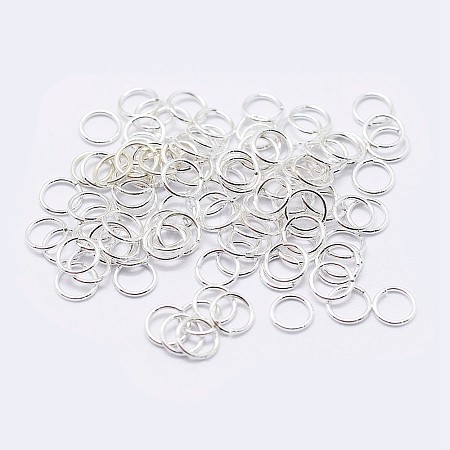 925 Sterling Silver Saw Cut Open Jump Rings STER-F036-02S-1x7mm-1