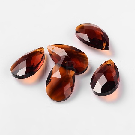 Faceted Teardrop Glass Pendants LS-GLAA-O008-B12-1