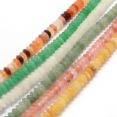Rondelle Natural & Synthetic Mixed Stone Bead Strands G-Q447-23-1
