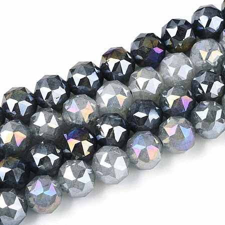 Anti-Tarnish Electroplate Glass Beads Strands GLAA-N064-10mm-01-1