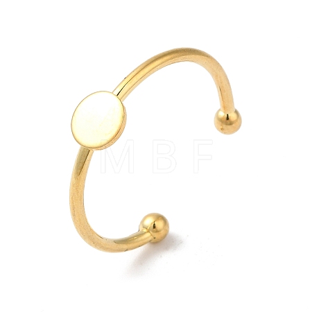 Adjustable 304 Stainless Steel Finger Rings Components X-STAS-K278-04A-G-1