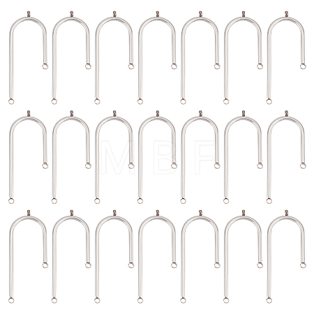 30Pcs 304 Stainless Steel Asymmetric Length Chandelier Component Links STAS-UN0049-34-1