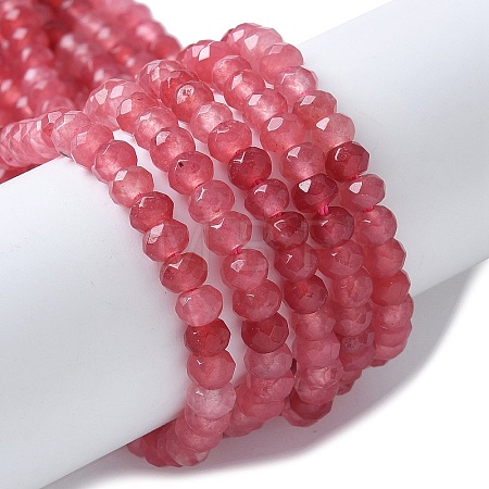 Dyed Natural Malaysia Jade Rondelle Beads Strands G-E316-2x4mm-62-1