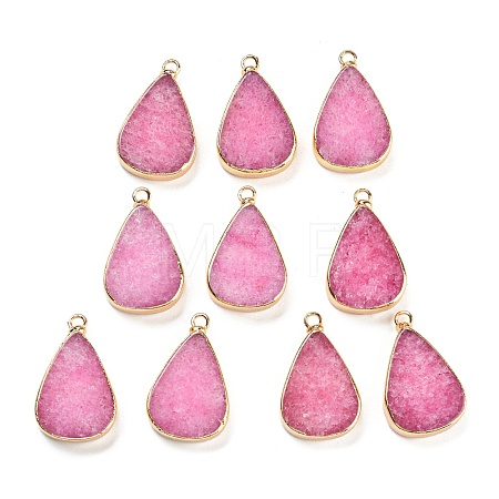 Natural White Jade Dyed Pendants G-Q006-05G-1