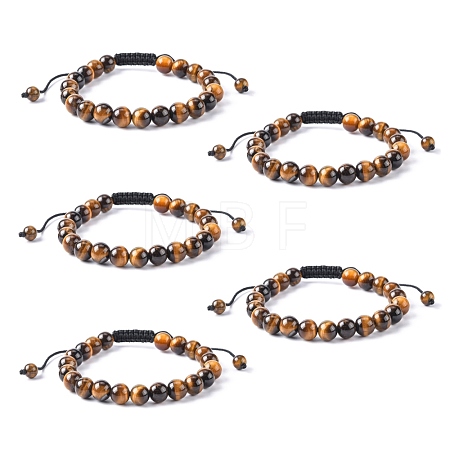 Adjustable Nylon Cord Braided Bead Bracelets BJEW-F308-55E-1