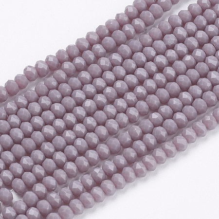 Opaque Solid Color Glass Bead Strands GLAA-F076-A06-1