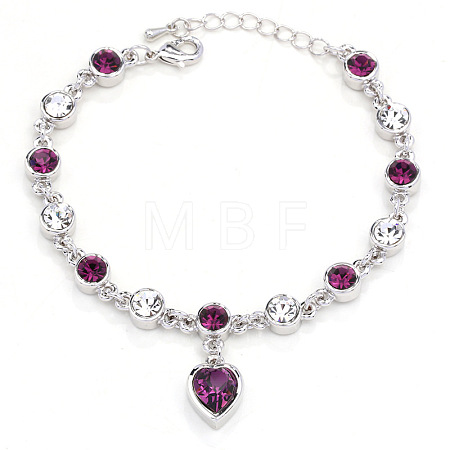Alloy Rhinestone Charm Bracelets FS-WG1766B-06-1