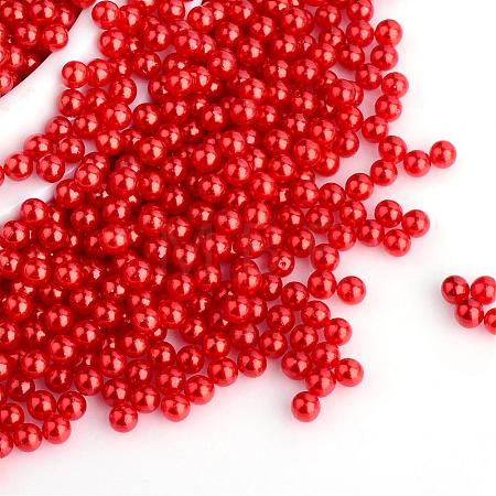 Imitation Pearl Acrylic Beads OACR-S011-4mm-Z1-1