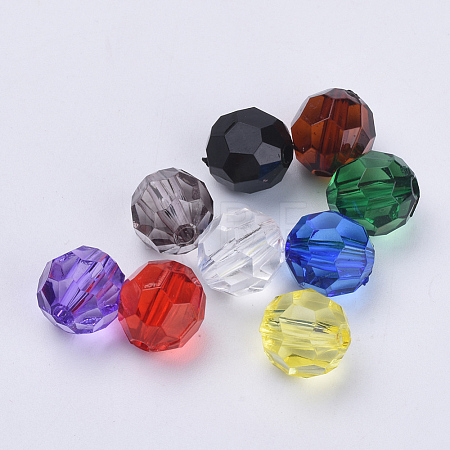 Transparent Acrylic Beads TACR-Q257-6mm-V-1
