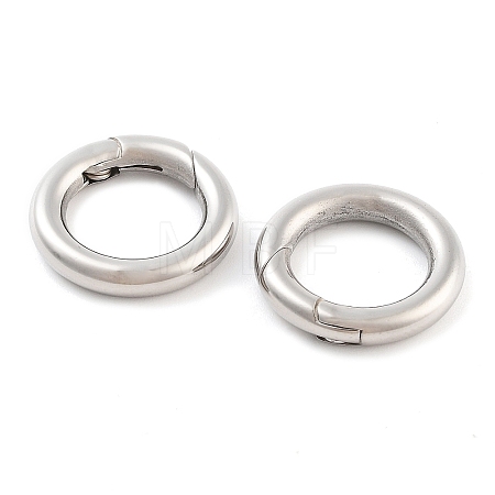 Non-Tarnish 316 Stainless Steel Spring Gate Rings STAS-M296-01P-B-01-1