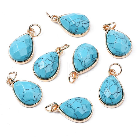 Synthetic Turquoise Pendants G-S359-364B-1