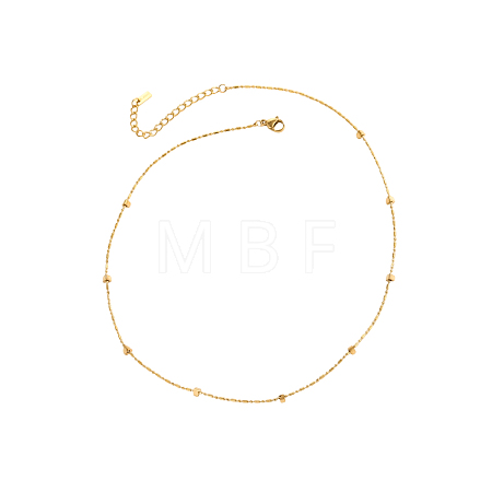 304 Stainless Steel Triangle Beaded Ball Chains Bracelets Bracelets for Women STAS-OY011-94G-1