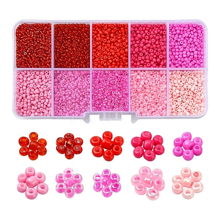 8500Pcs 10 Style Glass Seed Beads SEED-YW0001-80A-1