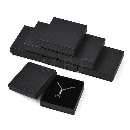 6Pcs Square Cardboard Necklace Box CBOX-YW0001-05A-1