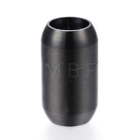 304 Stainless Steel Magnetic Clasps with Glue-in Ends X-STAS-G101-34B-1