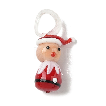 Christmas Handmade Lampwork Pendants LAMP-L081-01A-1