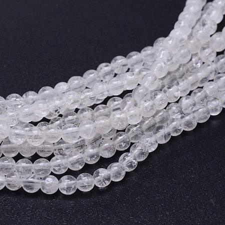 Natural Quartz Crystal Round Beads Strands G-J303-01-10mm-1