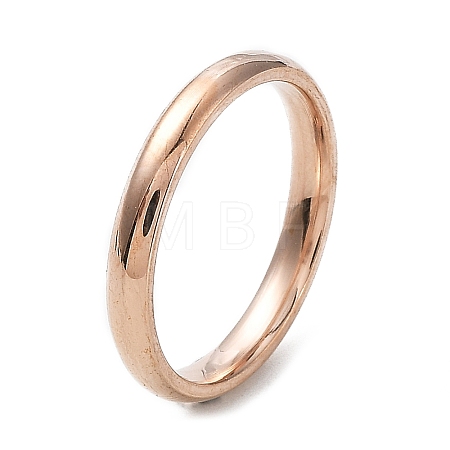 Ion Plating(IP) 304 Stainless Steel Flat Plain Band Rings STAS-I160-D-22mm-RG-1