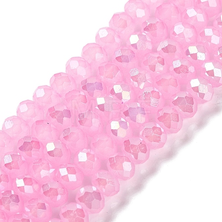Baking Electroplate Glass Beads Strands DGLA-A039-J6MM-B16-1