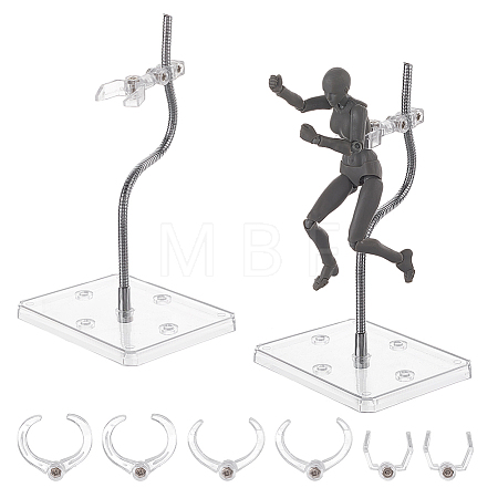 Adjustable Plastic Stand Base Action Figure Display Holder ODIS-WH0030-316A-1