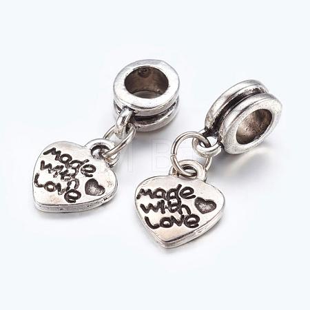 Men Valentines Day Gift Ideas Alloy European Dangle Charms PALLOY-JF00001-15-1