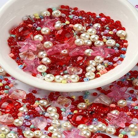 Ocean Theme Diy Painted Glass Beads DIY-YW0008-82A-1