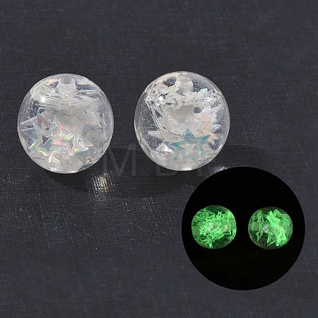 Luminous Transparent Resin Beads RESI-F073-03A-1