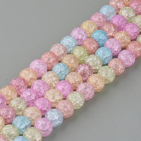 Synthetic Crackle Quartz Beads Strands GLAA-S134-8mm-20-1