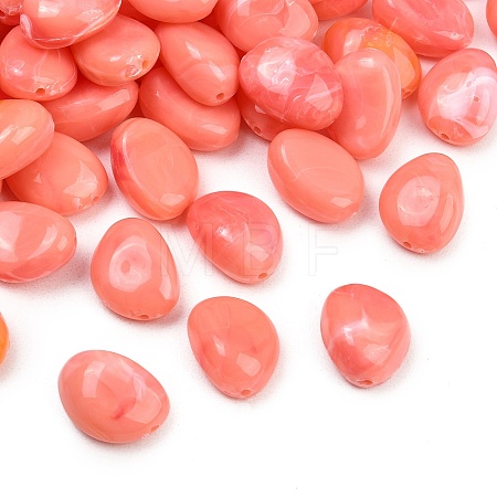 Opaque Acrylic Imitation Gemstone Beads OACR-G064-09A-1