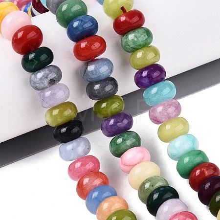 Natural White Jade Beads Strands G-Q613-01F-39-1