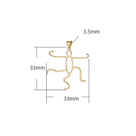 Brass Pendants Cabochon Setting PW-WG77390-04-1