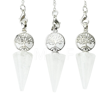 Natural Quartz Crystal Cone Dowsing Pendulum Big Pendants G-C114-02P-21-1