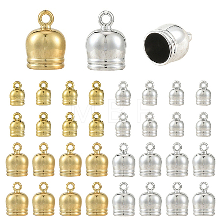 120Pcs 4 Styles UV Plating ABS Plastic Cord Ends CCB-YW0001-83-1