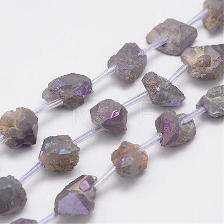 Natural Amethyst Bead Strands G-G937-M-04-1