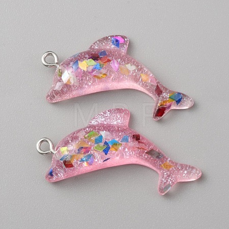 Transparent Resin Pendants DIY-TAC0020-25E-1